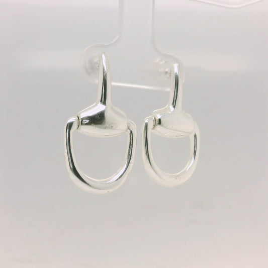 Horse Bit Stud Drop Earrings