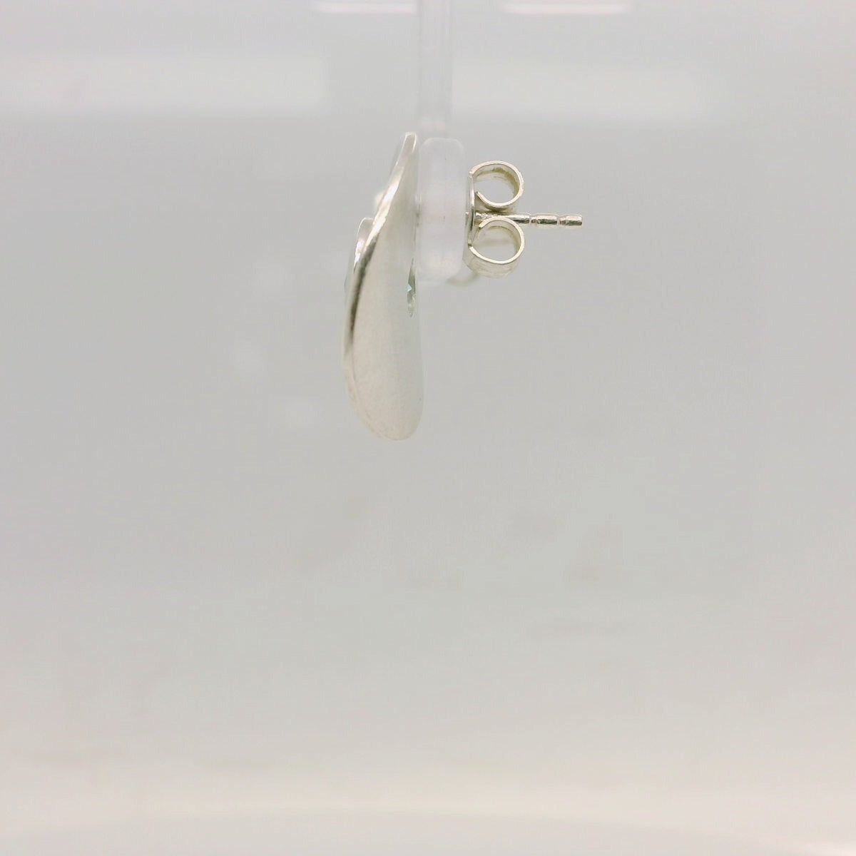 Matte Circle Topaz Studs