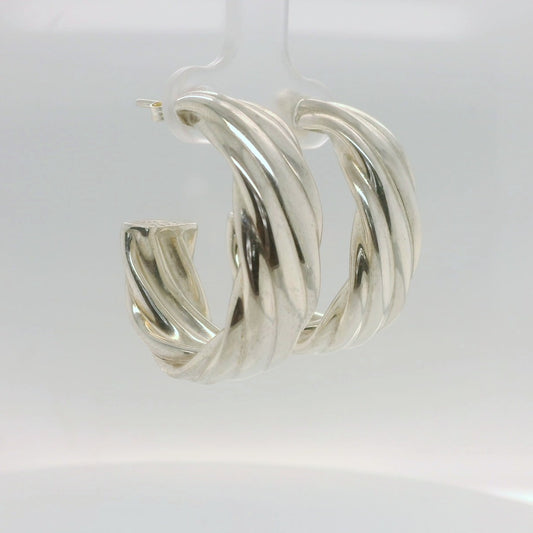 Swirl Tube Stud Earrings