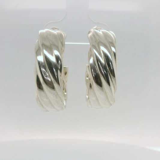 Swirl Tube Stud Earrings