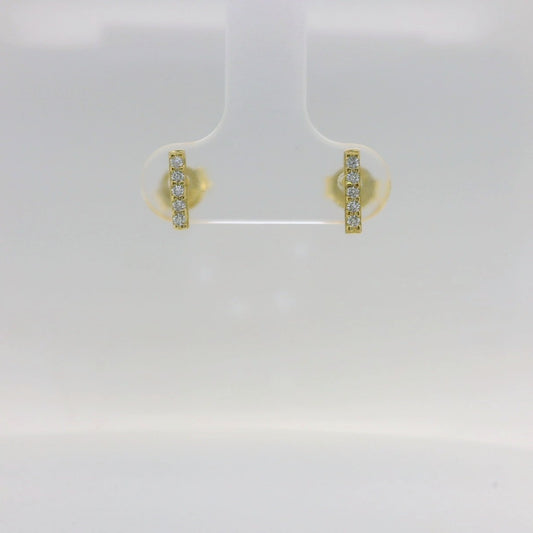 Yellow Plated Bar Earrings
