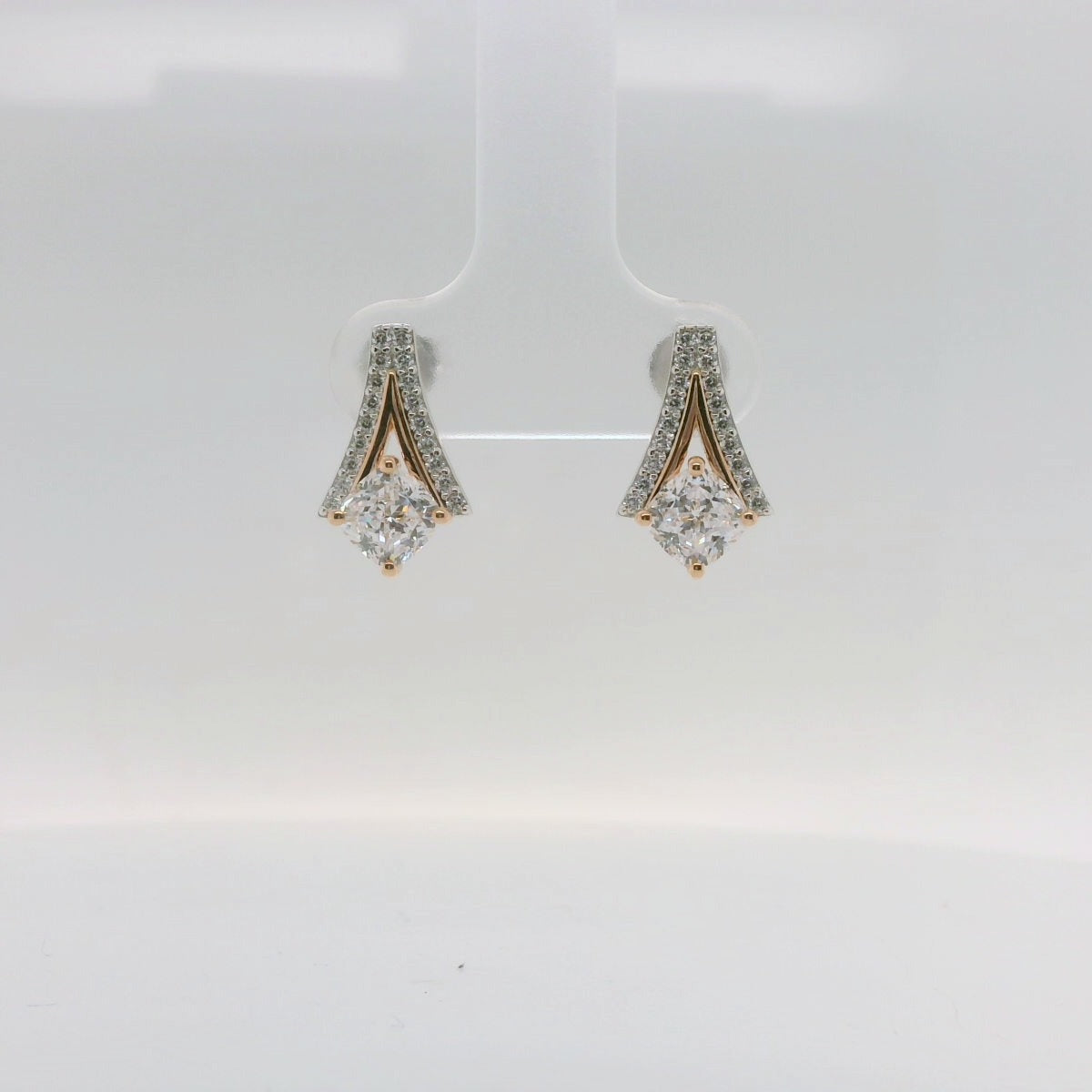 Two-Tone V Shaped Studs