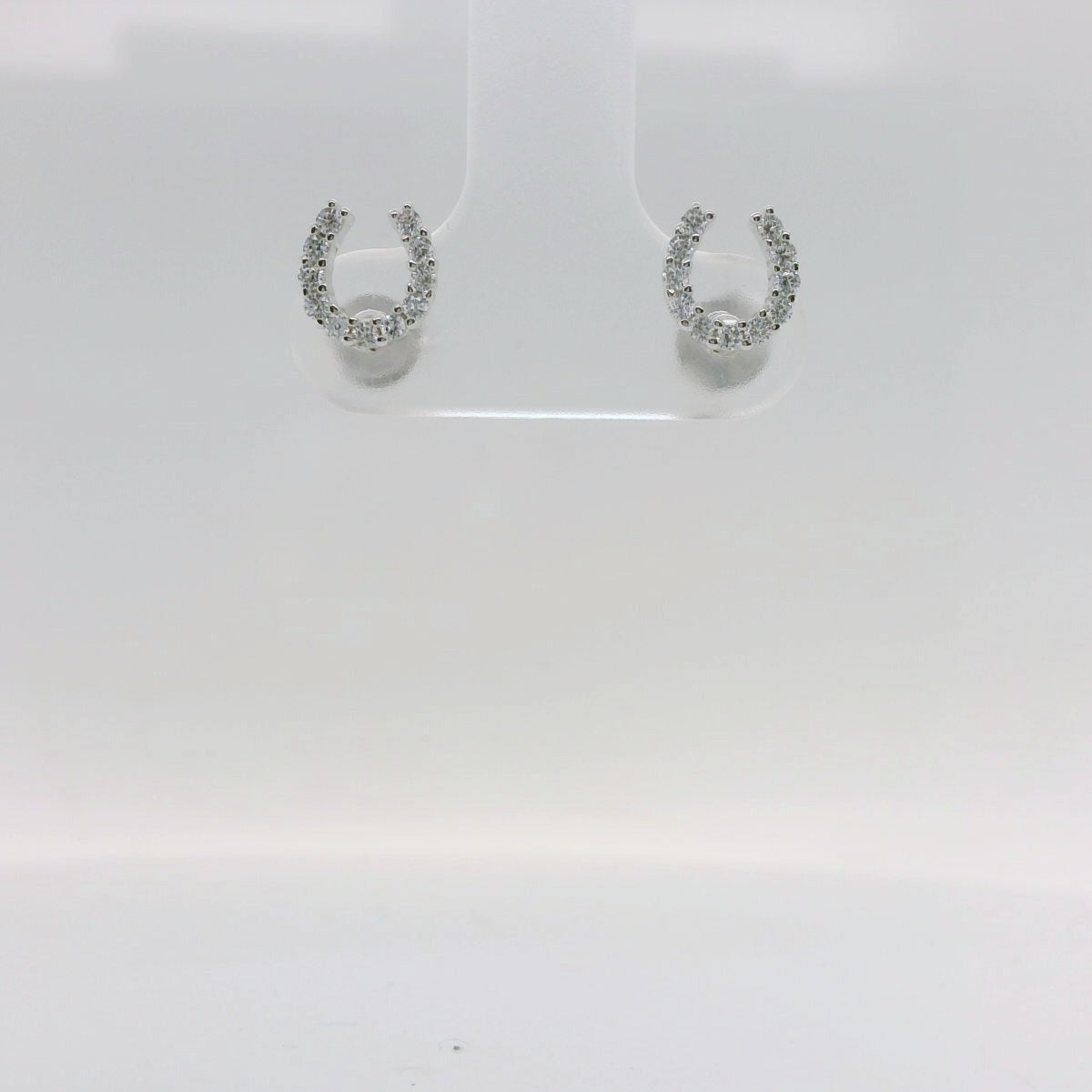 Small CZ Horseshoe Studs