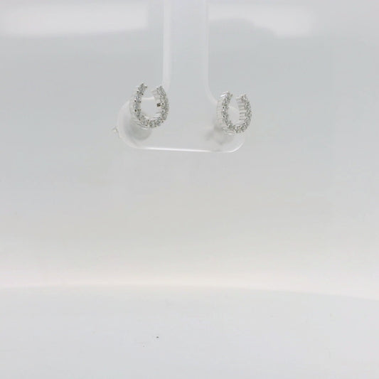 Small CZ Horseshoe Studs