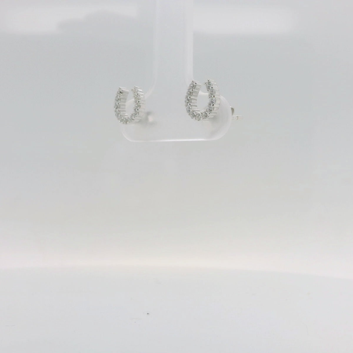 Small CZ Horseshoe Studs