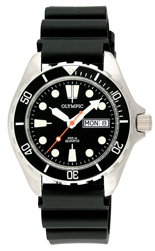 Olympic Classic Gents Black Dive Watch - 200m