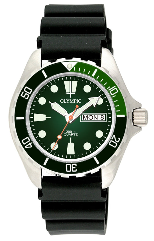 Olympic Classic Gents Green Dive Watch - 200m
