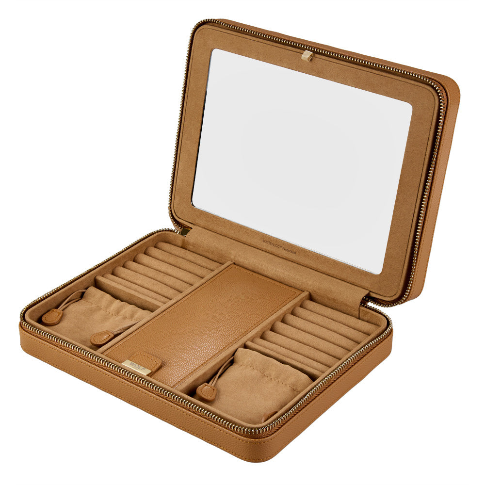 Wolf Lauren Large Zip Case - Caramel