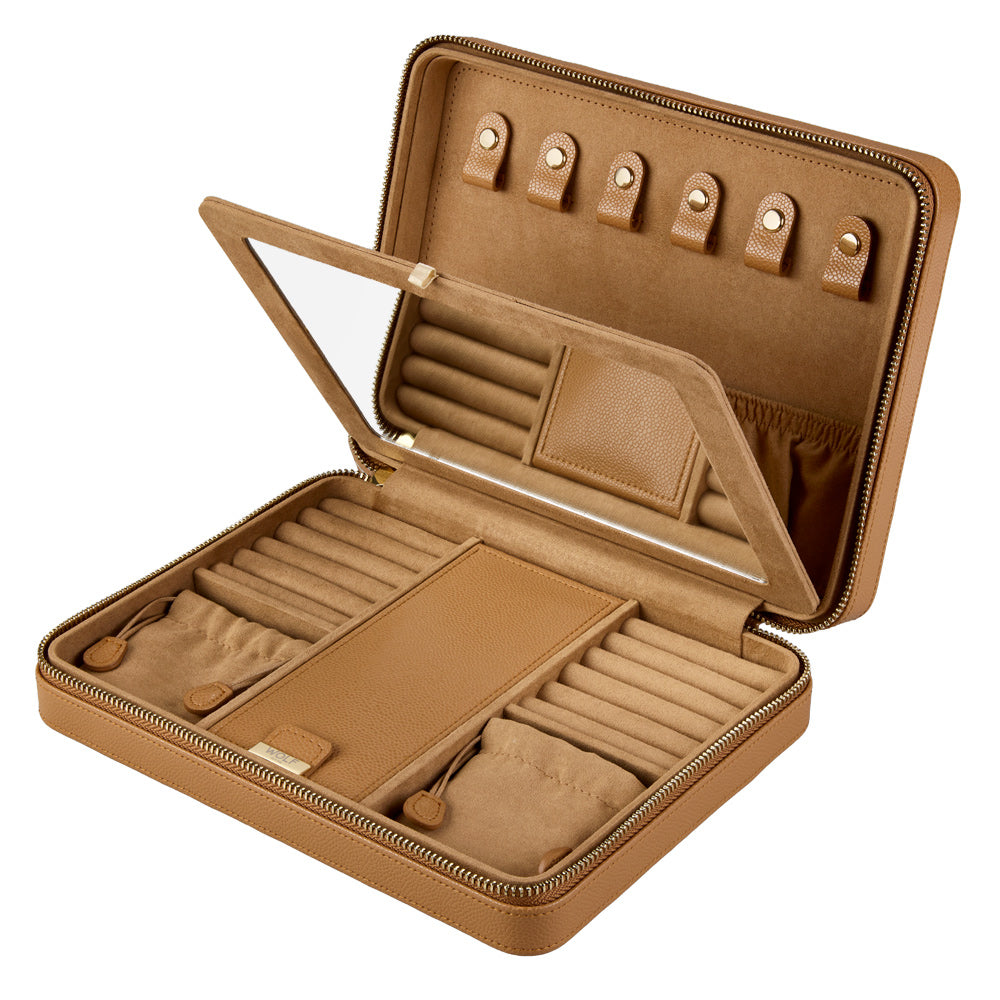 Wolf Lauren Large Zip Case - Caramel