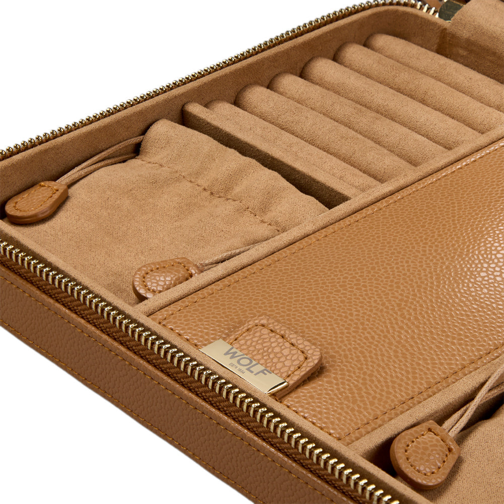Wolf Lauren Large Zip Case - Caramel