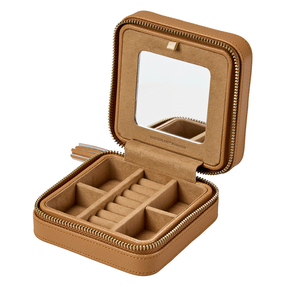 Wolf Lauren Zip Travel Case - Caramel
