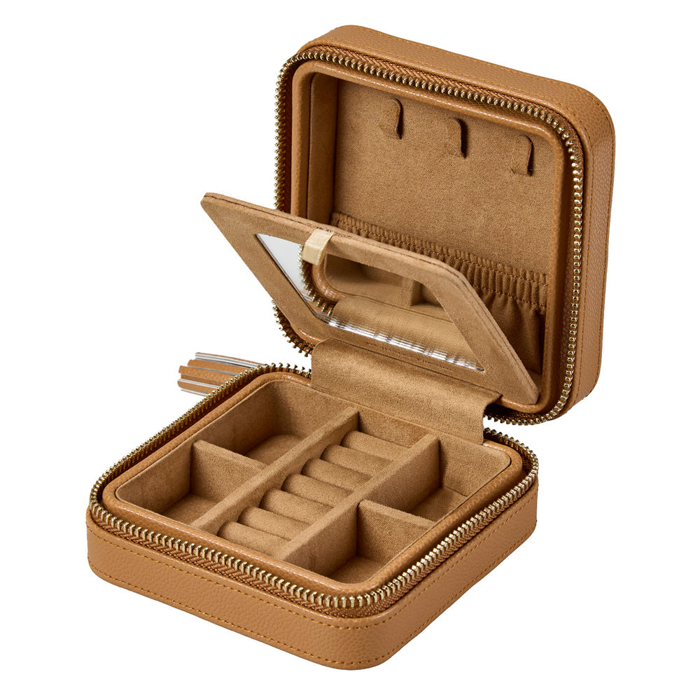 Wolf Lauren Zip Travel Case - Caramel