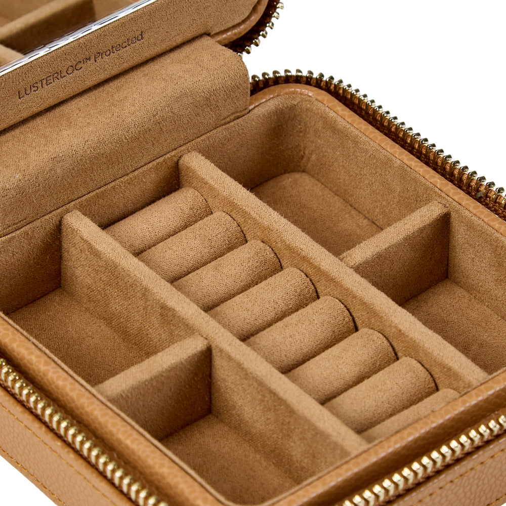 Wolf Lauren Zip Travel Case - Caramel