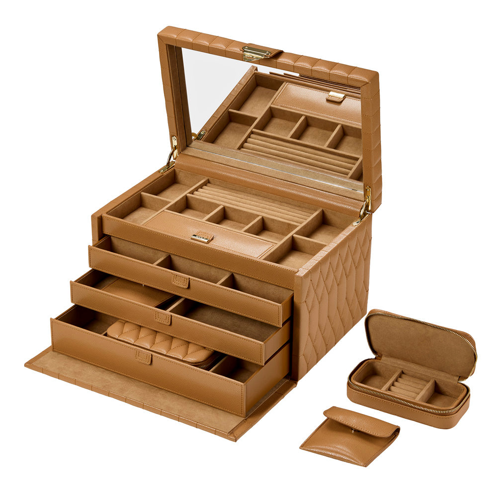 Wolf Lauren Large Jewellery Box - Caramel