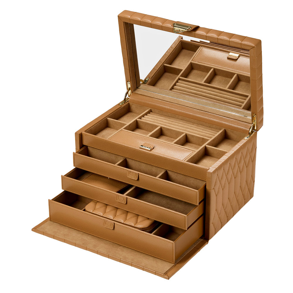 Wolf Lauren Large Jewellery Box - Caramel