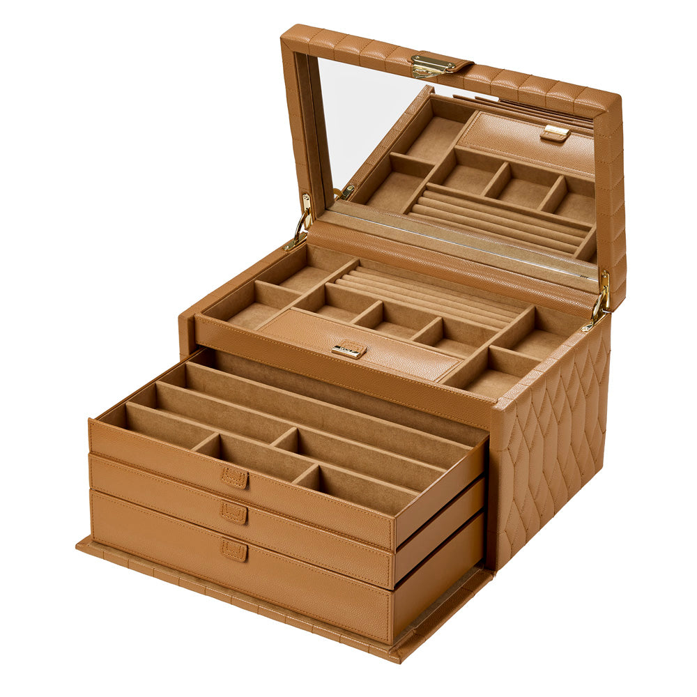 Wolf Lauren Large Jewellery Box - Caramel