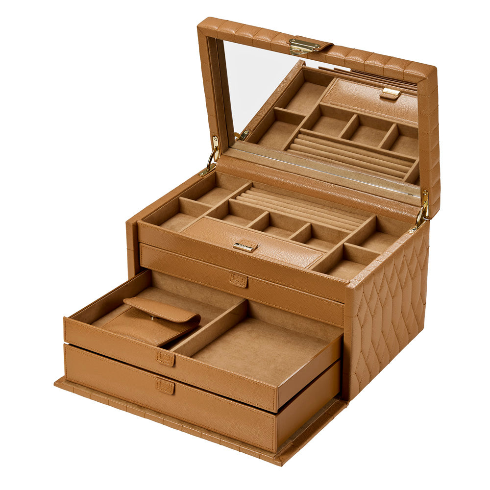 Wolf Lauren Large Jewellery Box - Caramel