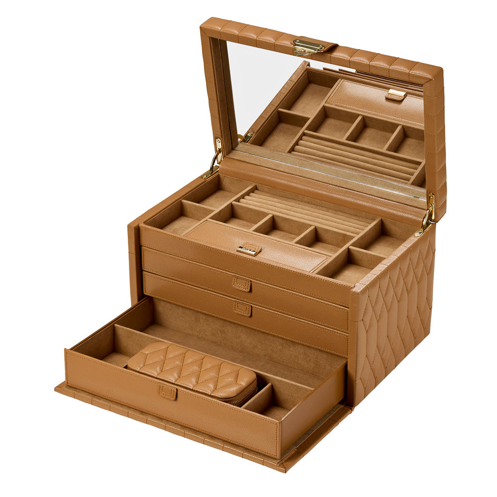 Wolf Lauren Large Jewellery Box - Caramel