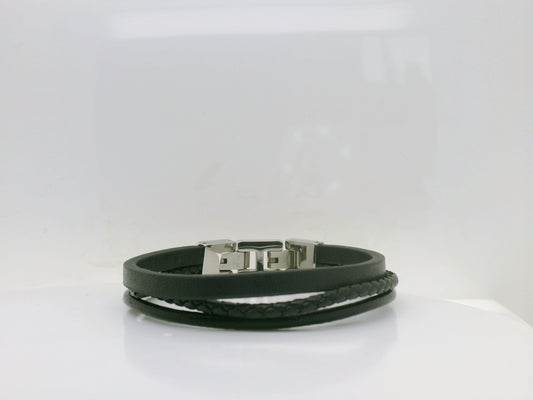 Triple Strand Leather Bracelet