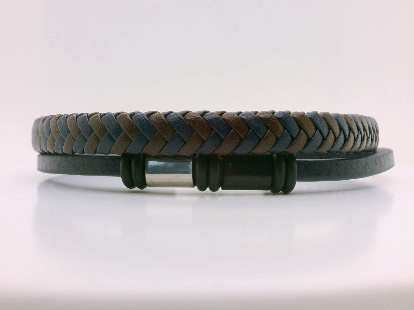 Brown & Navy Braided Bracelet