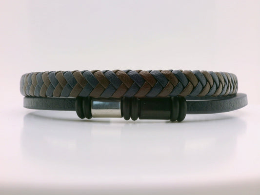 Brown & Navy Braided Bracelet