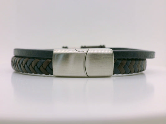 Brown & Navy Braided Bracelet