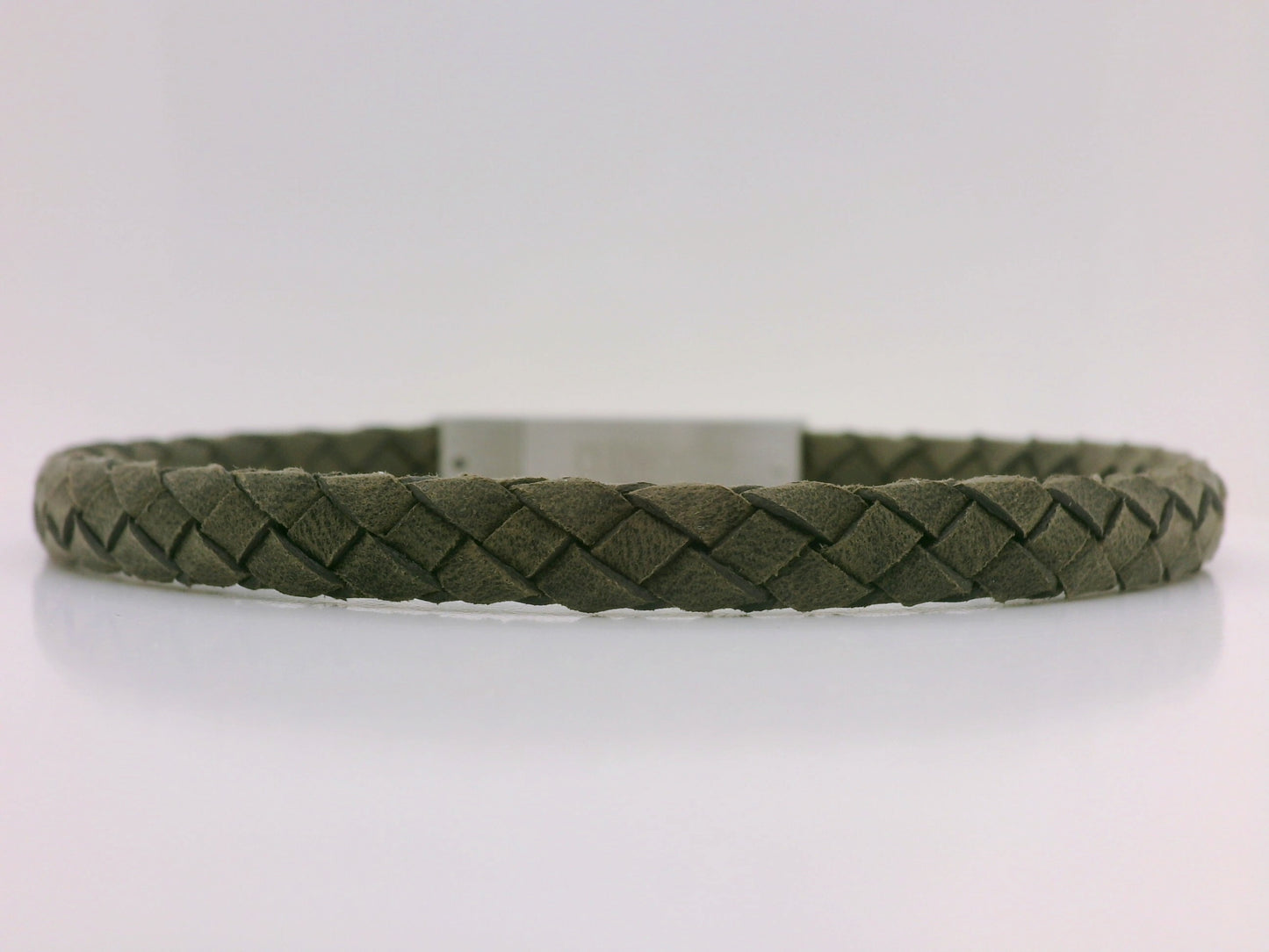 Grey Braided Suede Bracelet