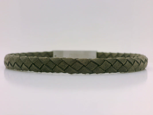 Grey Braided Suede Bracelet