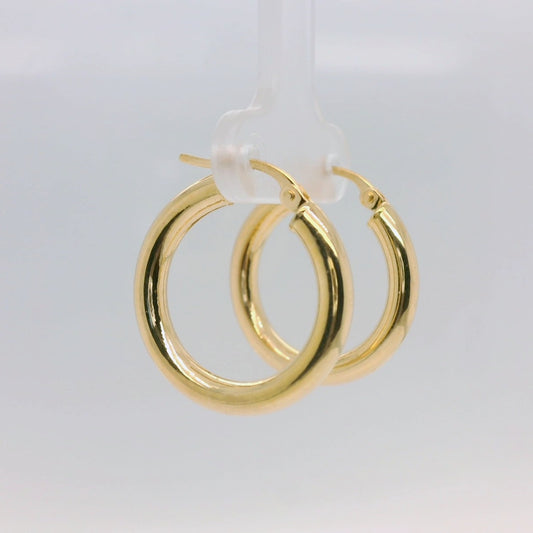 Gold Hollow Hoops