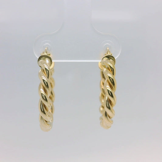 Gold Twisted Hoops