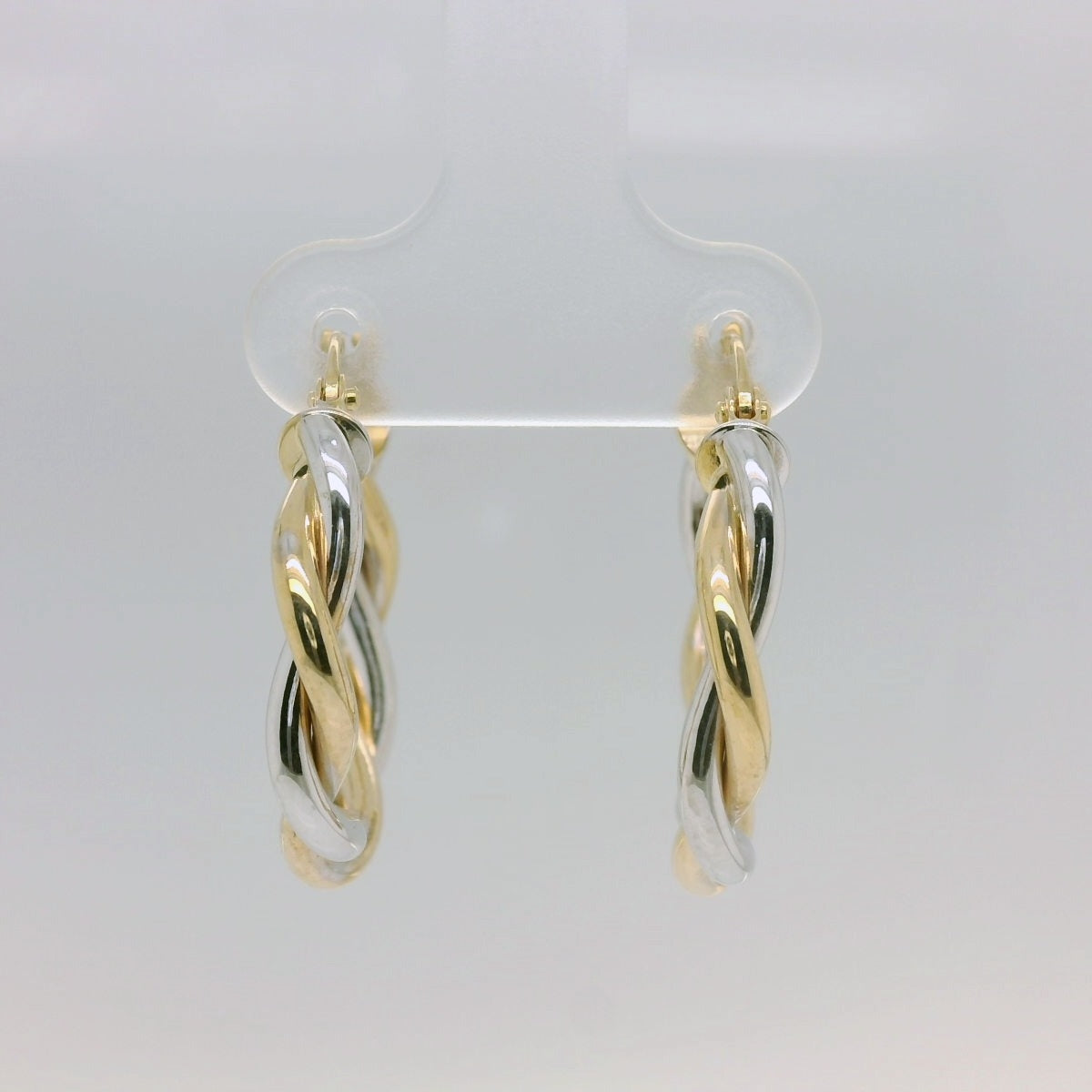 Two-Tone Twisted Hoops