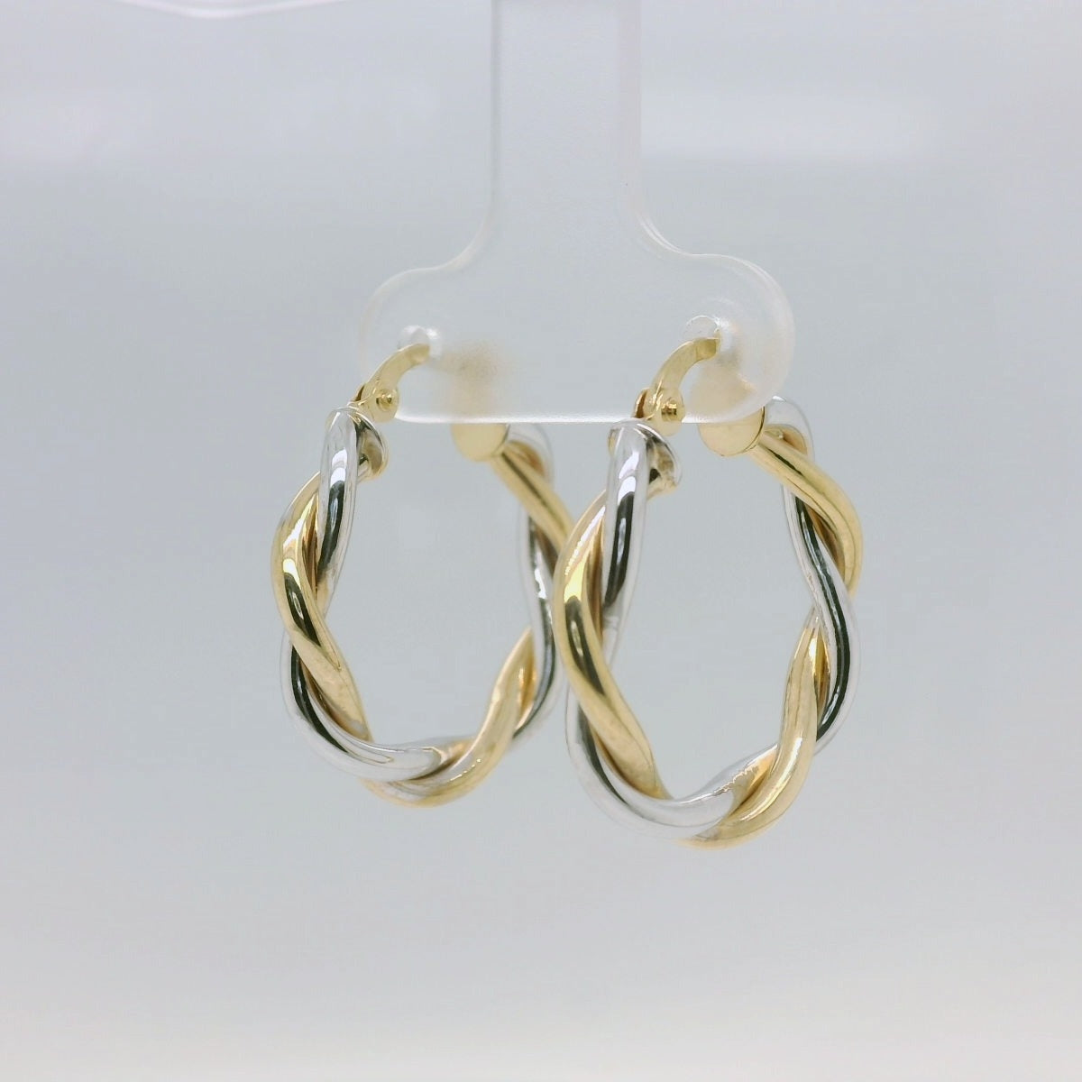 Two-Tone Twisted Hoops