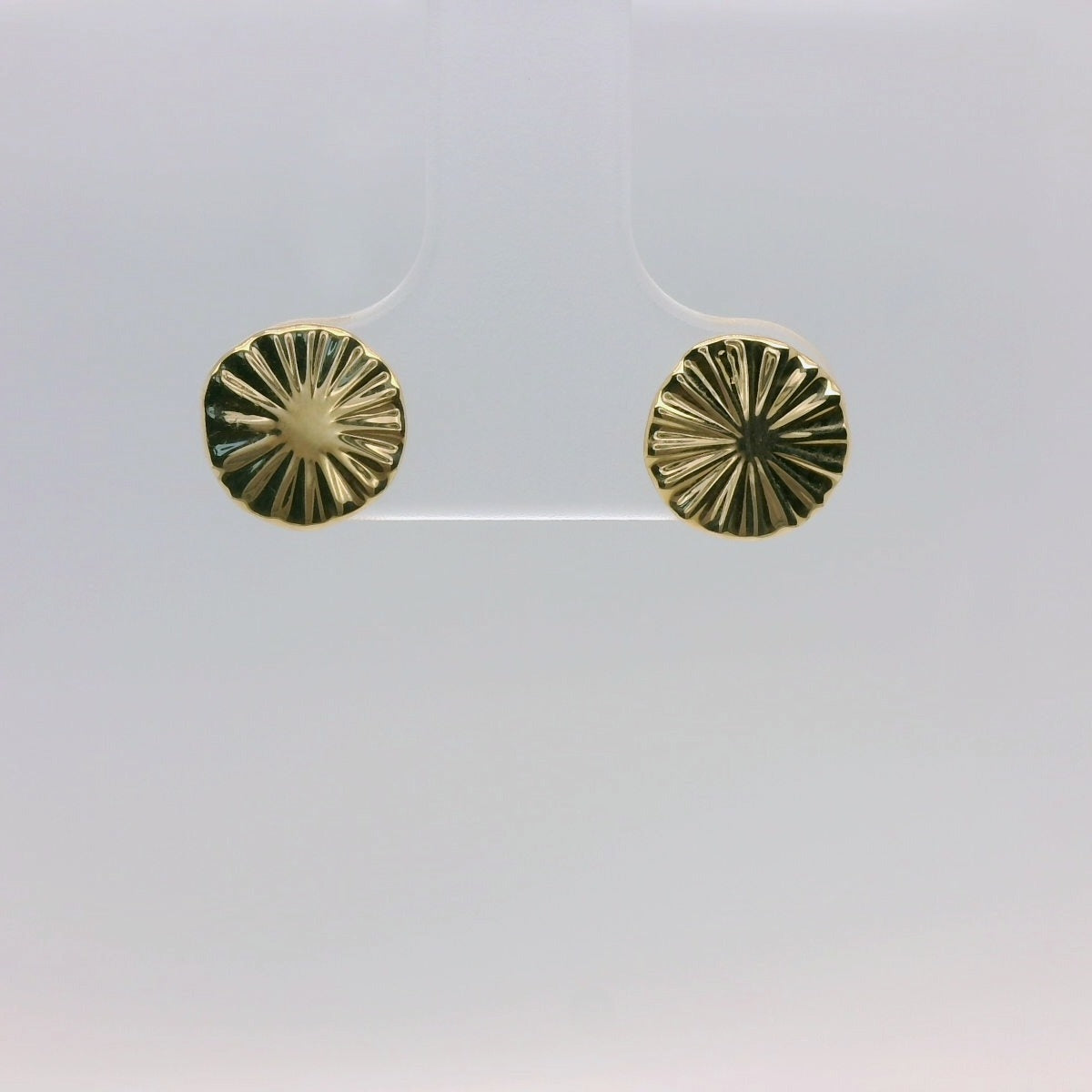 Gold Sun Disc Studs