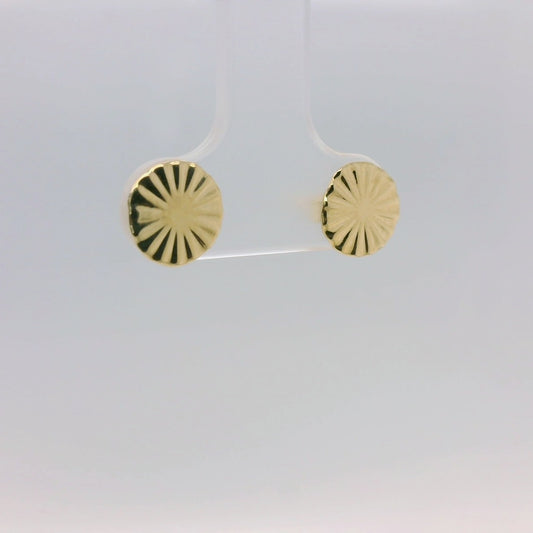 Gold Sun Disc Studs