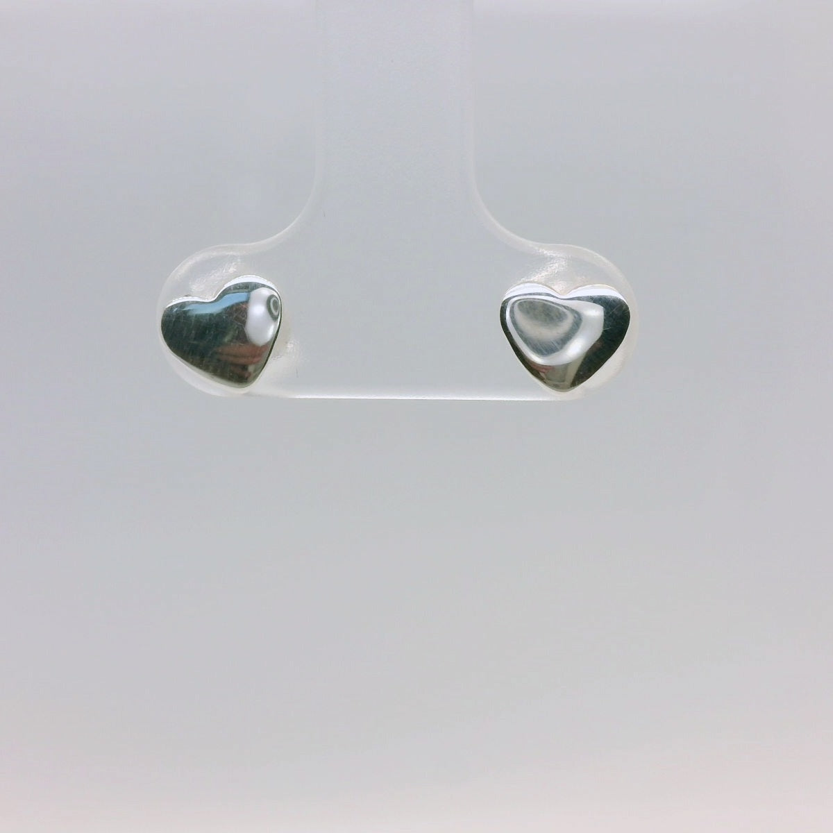 Silver Heart Studs