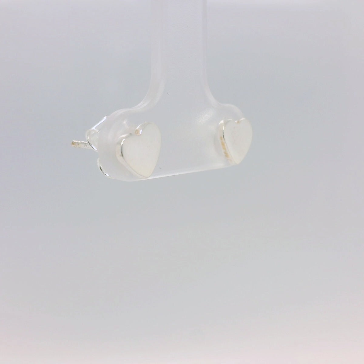 Silver Heart Studs