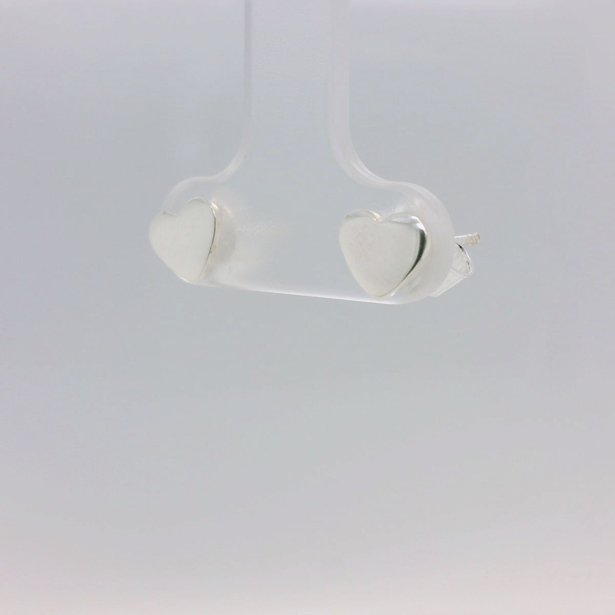 Silver Heart Studs