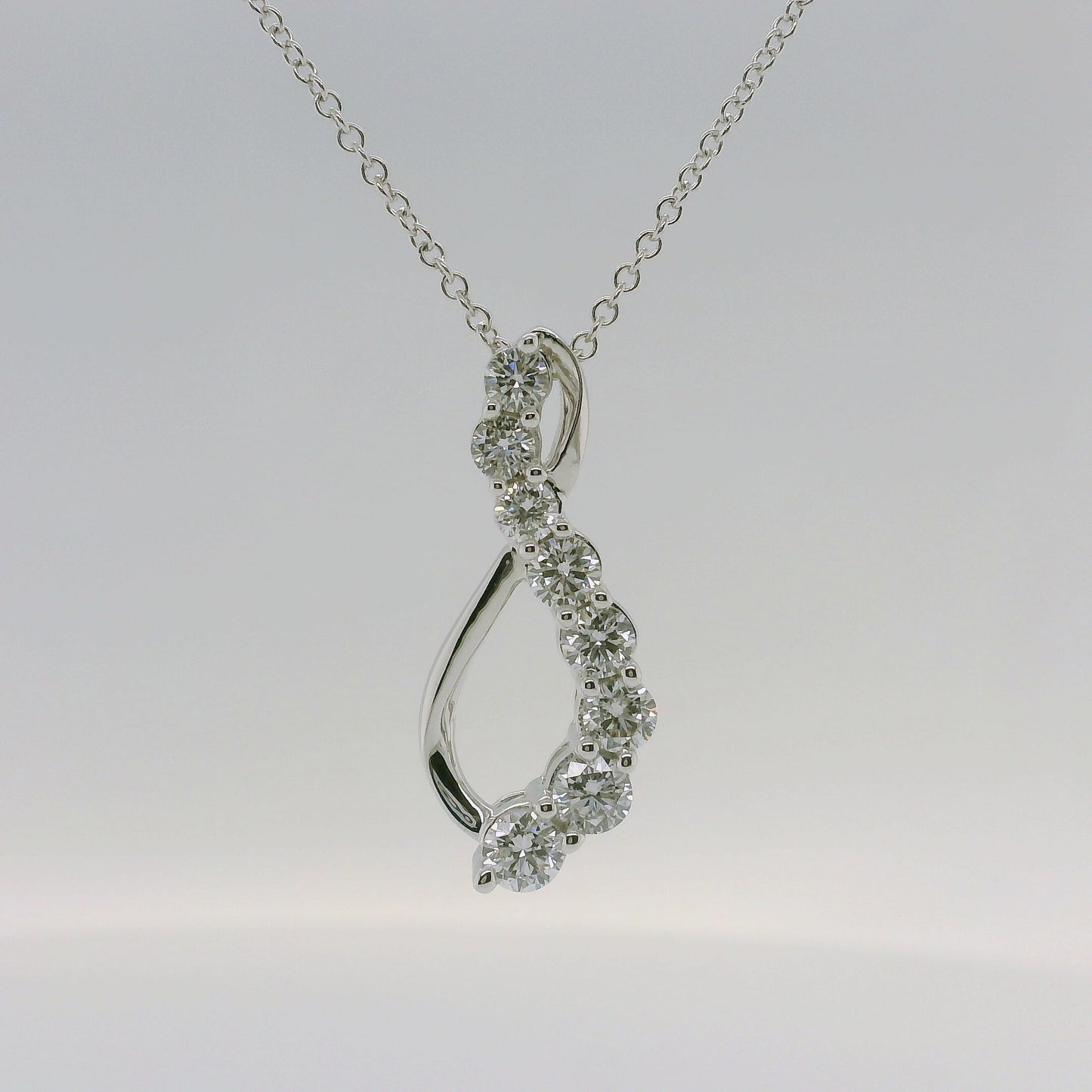 Lab Diamond Figure 8 Necklace