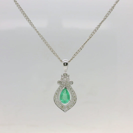 Emerald Diamond Pendant