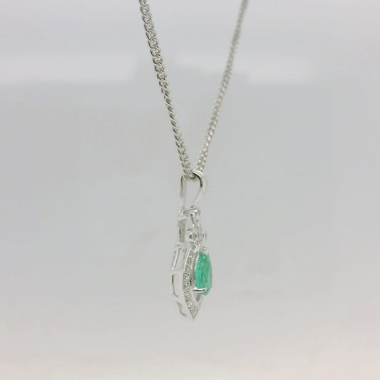 Emerald Diamond Pendant