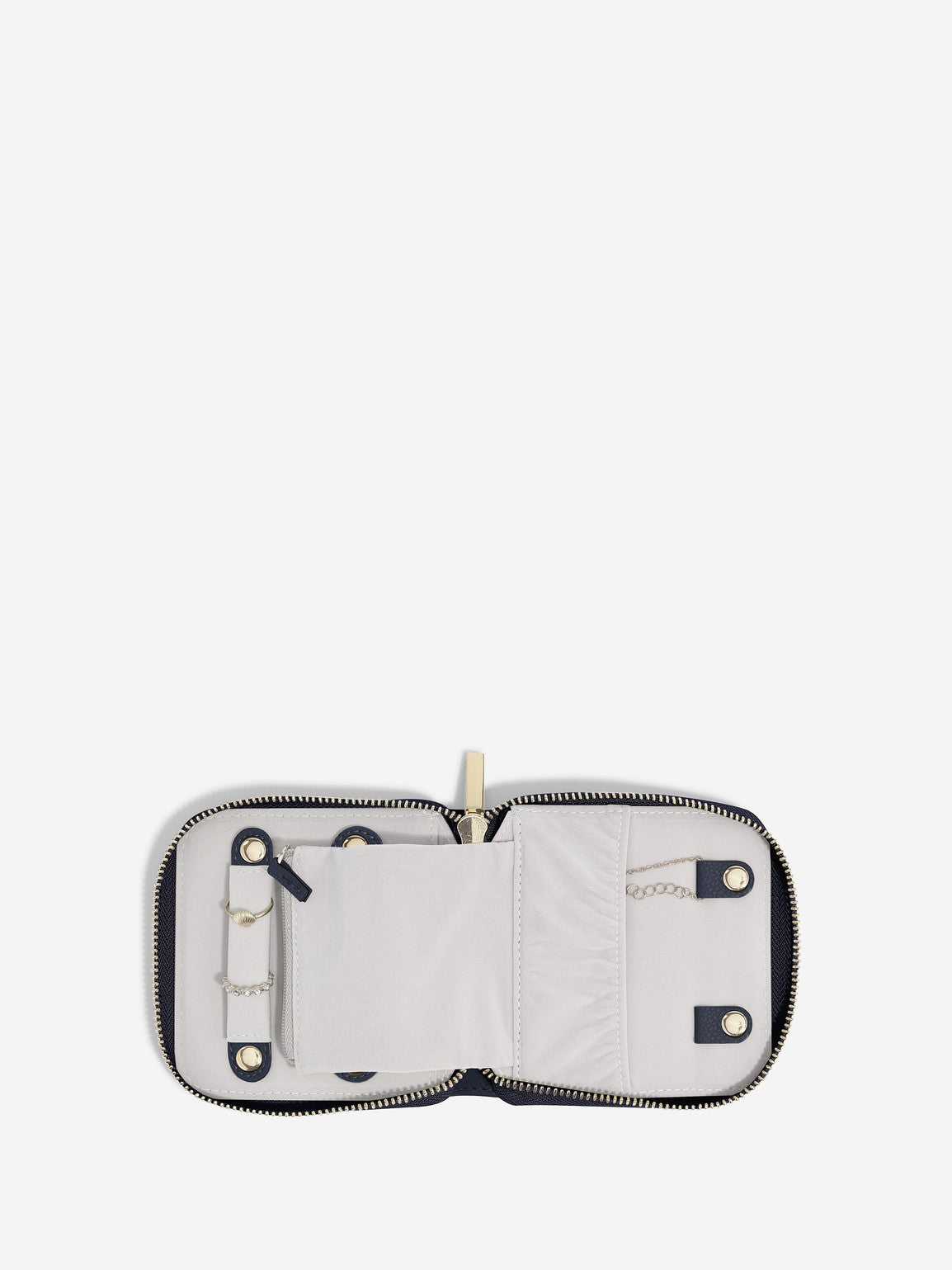 Stackers Navy Compact Travel Jewellery Wallet