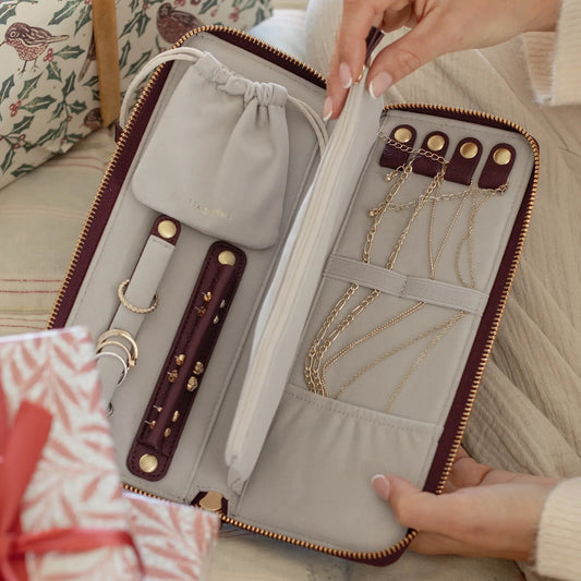 Burgundy Jewellery Wallet