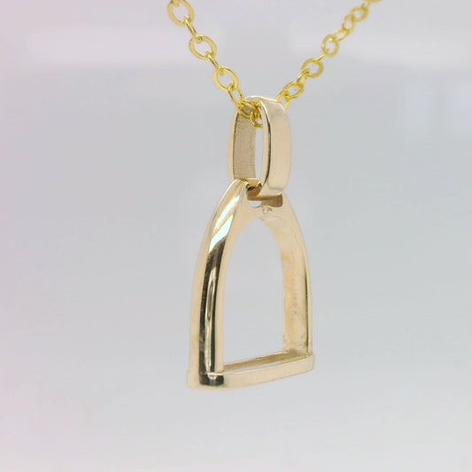 Gold Stirrup Pendant