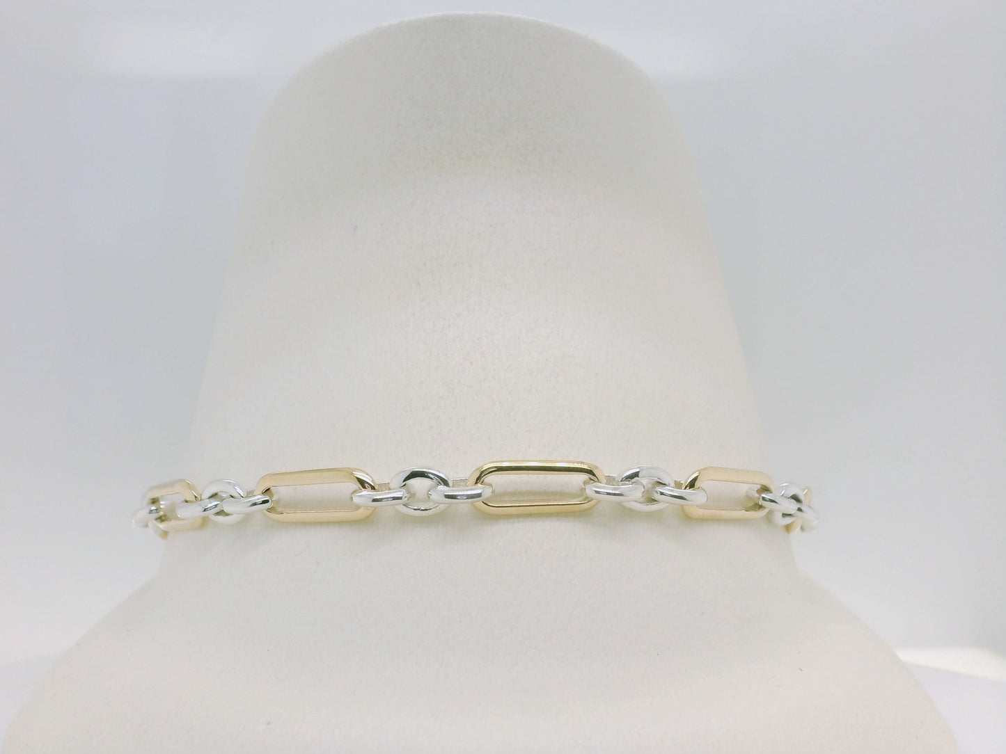 Two-Tone Belcher Figaro Bracelet