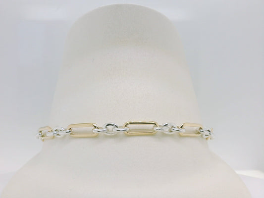 Two-Tone Belcher Figaro Bracelet