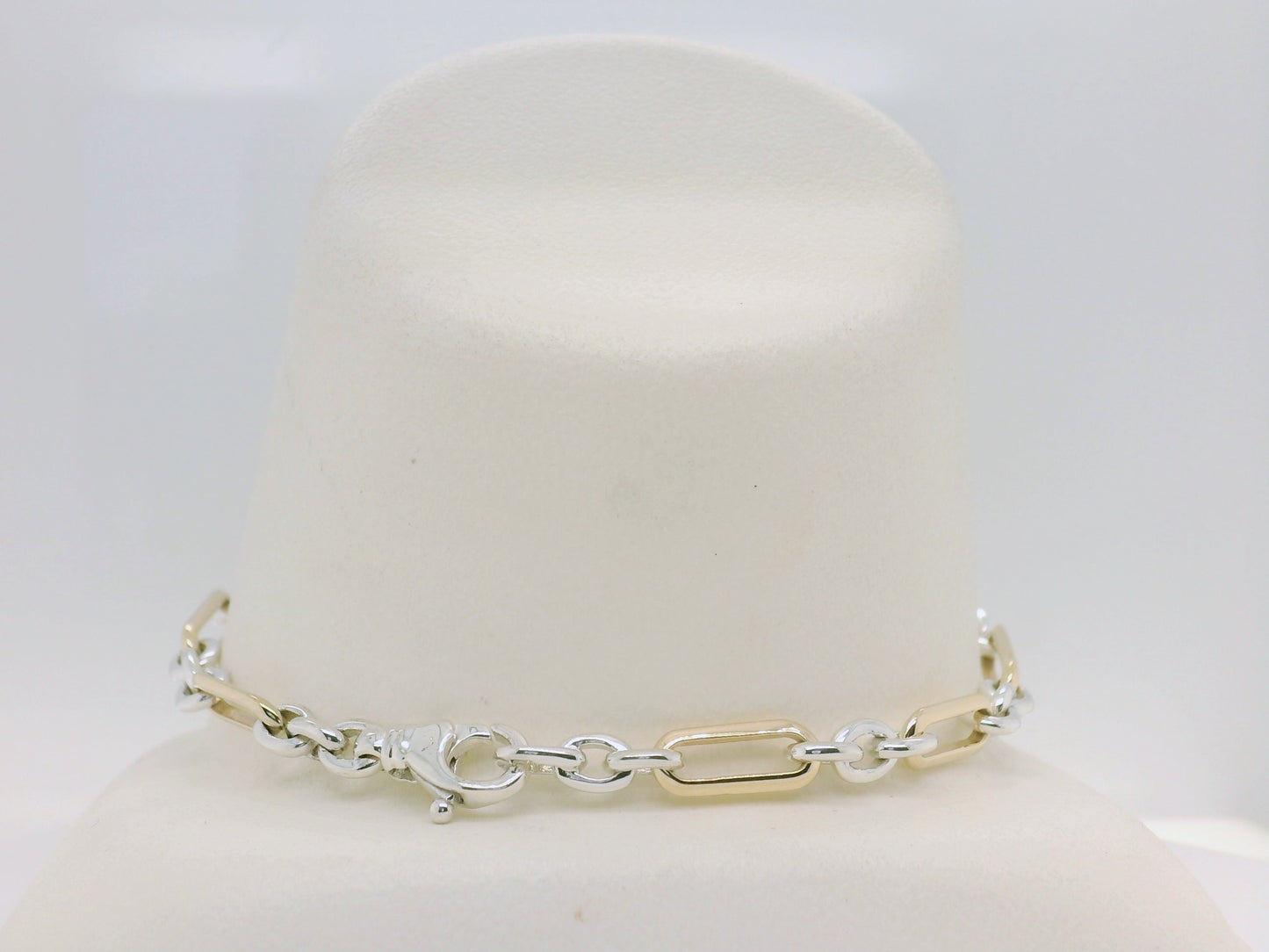 Two-Tone Belcher Figaro Bracelet
