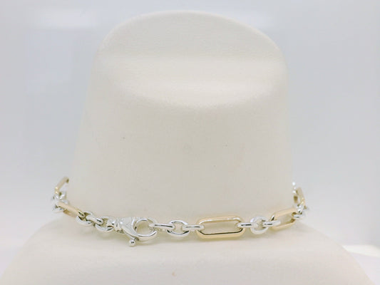 Two-Tone Belcher Figaro Bracelet