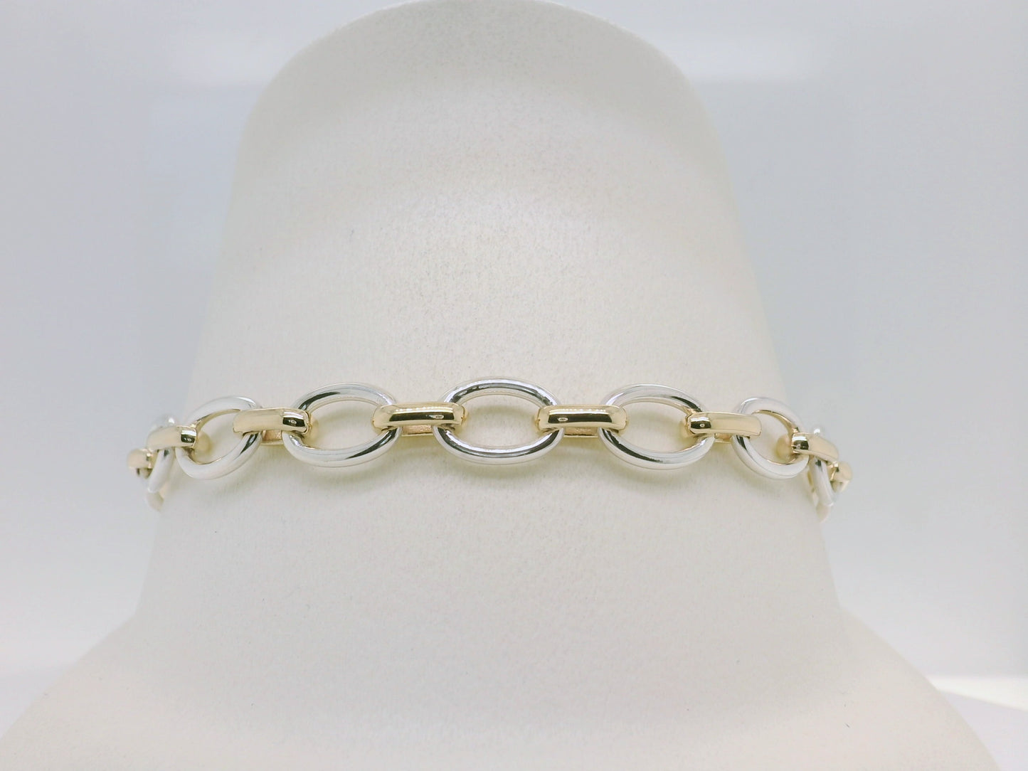 Two-Tone Cable Link Bracelet