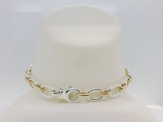 Two-Tone Cable Link Bracelet