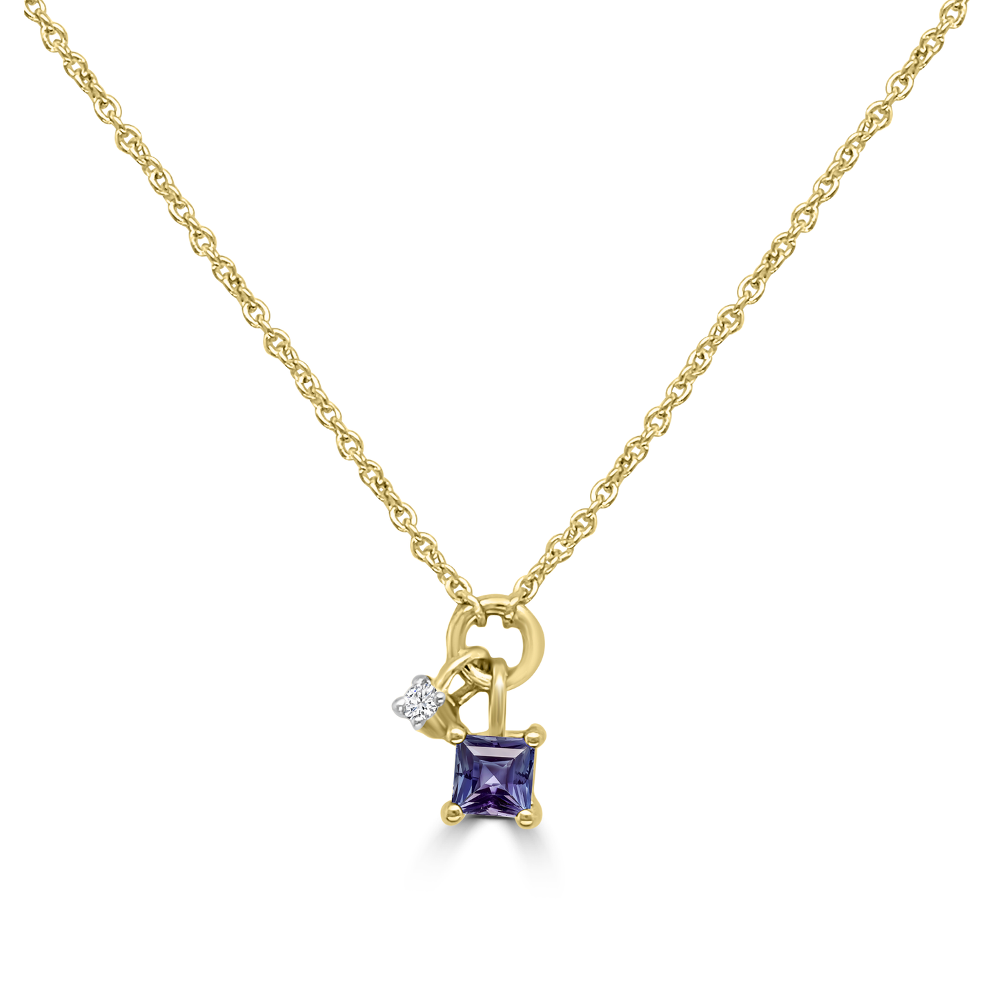 Iolite & Diamond Necklace